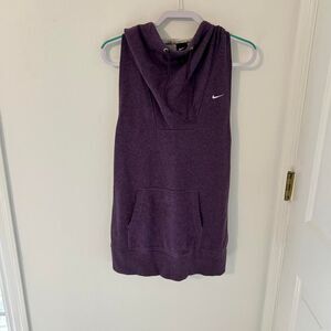Nike Women's Purple tank top with hood size medium